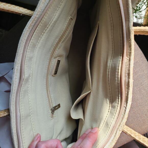 Vntg Tosca Blu Designer Purse Bag Italy Leather Floral Snake Skin Tulip Beaded - Picture 10 of 14